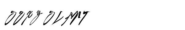 Sexy Slant font preview